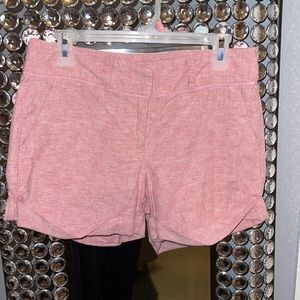 Pink linen shorts